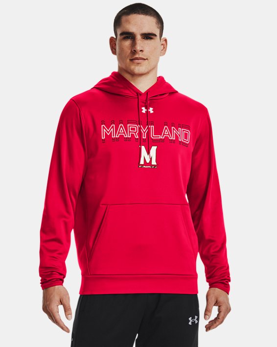 Men's Armour Fleece® Collegiate Sideline Hoodie, Red, pdpMainDesktop image number 0